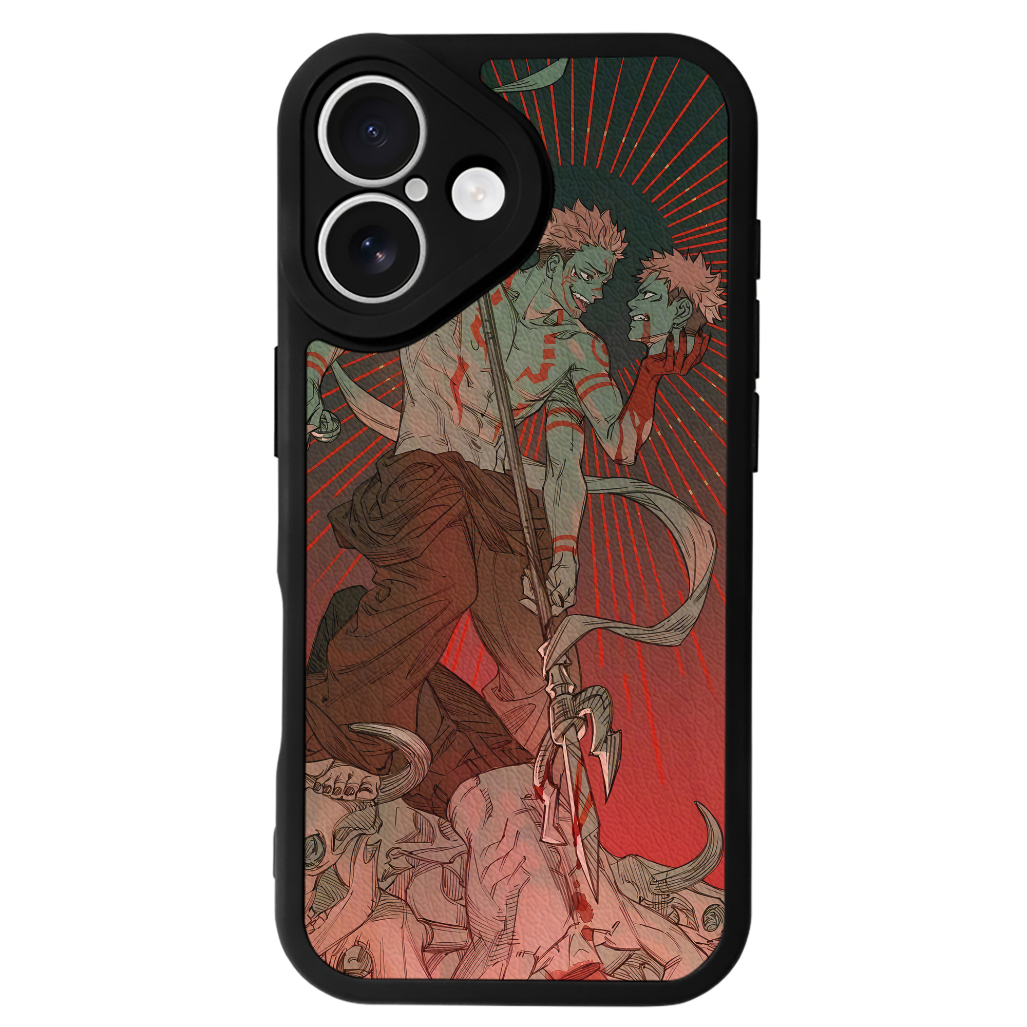 （画像用） 呪術廻戦 Jujutsu Kaisen 【iPhone 16シリーズ対応】シリコンスマホケース（レザー調） 材質：シリコン